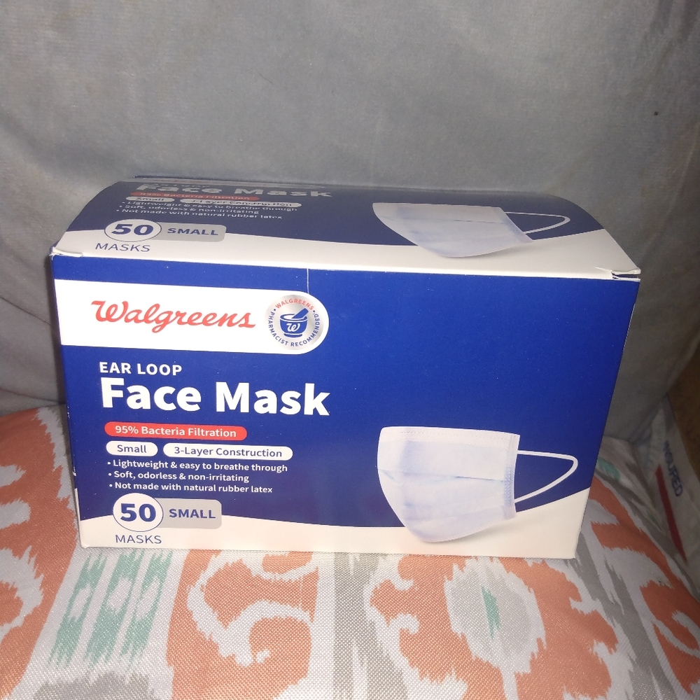 Walgreens Ear Loop Face Masks- Small 50ct